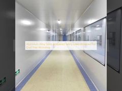 धूल रहित कार्यशाला के लिए एल्यूमिनियम मिश्र धातु 5 मिमी टेम्पर्ड सेफ्टी ग्लास विंडोज