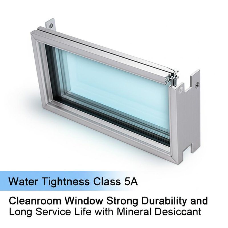 Water Tightness Class 5A Cleanroom Window Strong Durability and Long Service Life with Mineral Desiccant